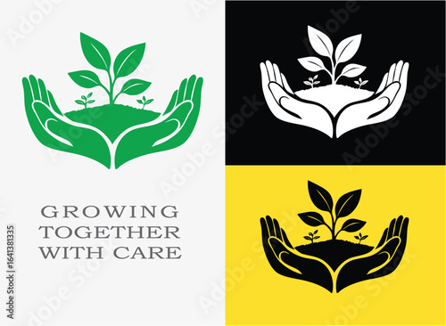 Hands Holding Growing Plants
