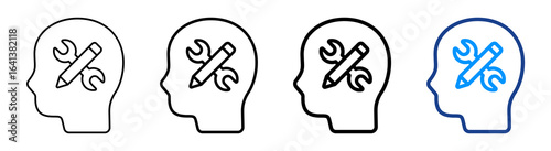 Skill Icon Multiple Outline Collection Set