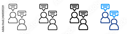Communication Icon Multiple Outline Collection Set