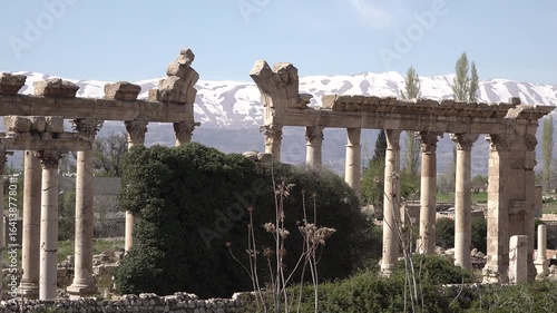 Explore the majestic ruins of Baalbek, a UNESCO World Heritage Site where Roman temples and structures rise amidst the Lebanese landscape.