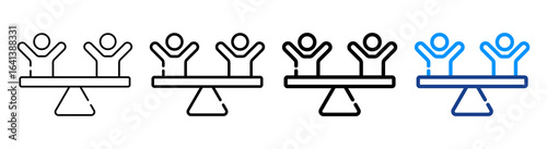 Stability Icon Multiple Outline Collection Set
