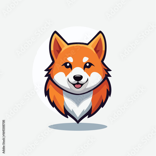 Charming shiba inu cartoon character with friendly expression and inviting appeal