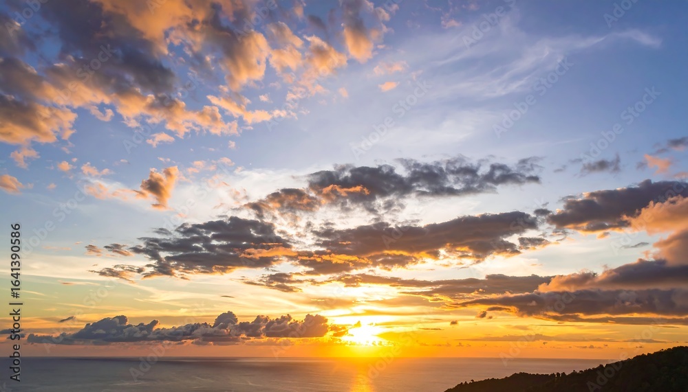 Fototapeta premium Colorful sunset over the sea