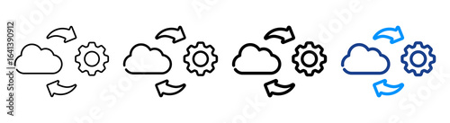 Hybrid Icon Multiple Outline Collection Set