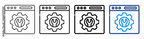Web Services Icon Multiple Outline Collection Set