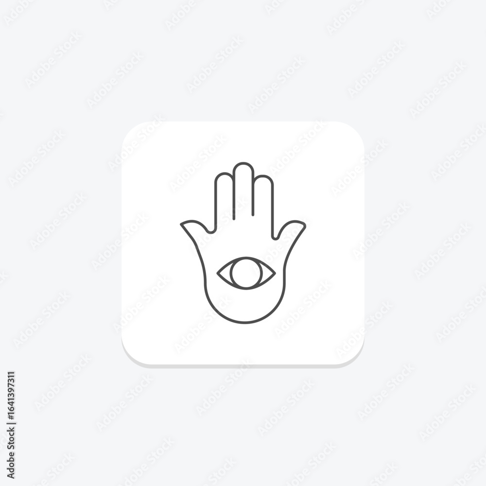 Fototapeta premium Hamsa Hand Pendant, vector, pixel perfect, illustrator file