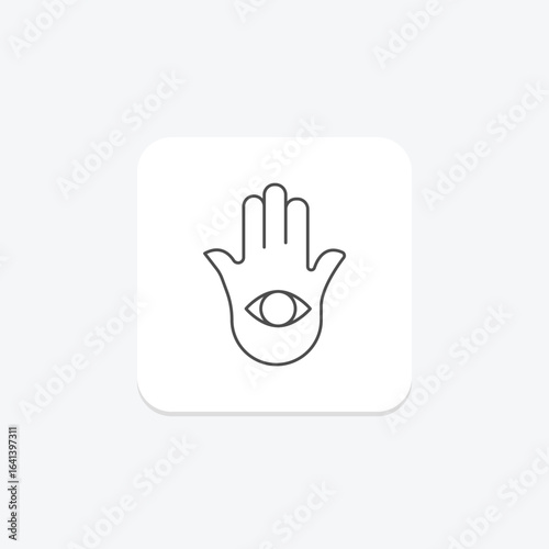 Hamsa Hand Pendant, vector, pixel perfect, illustrator file