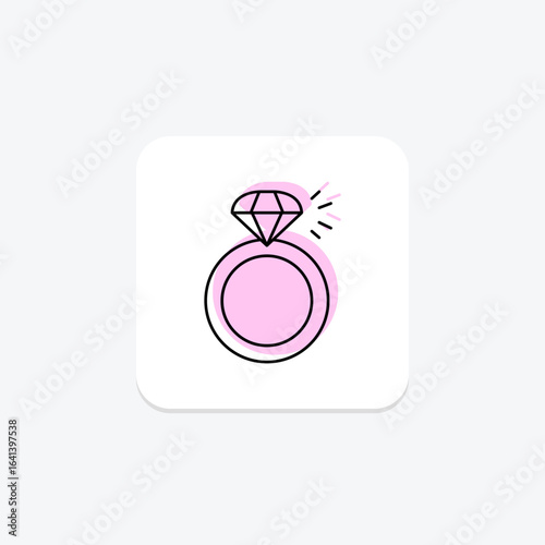 Engagement Ring, vector, pixel perfect, illustrator file