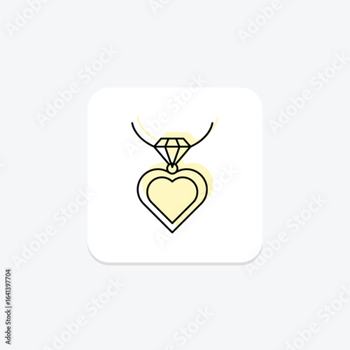 Diamond Heart Pendant, vector, pixel perfect, illustrator file