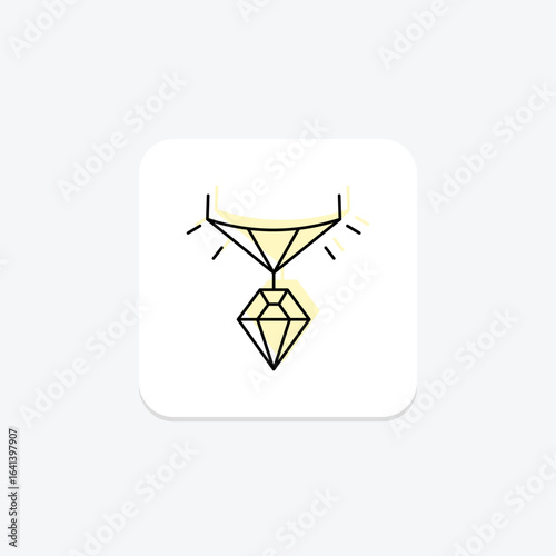 Diamond Bar Necklace, vector, pixel perfect, illustrator file