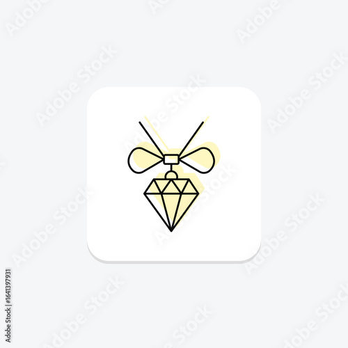 Diamond Bow Pendant, vector, pixel perfect, illustrator file
