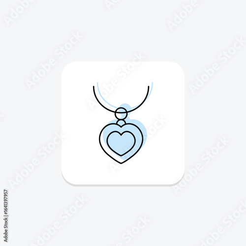 Locket Necklace, vector, pixel perfect, illustrator file