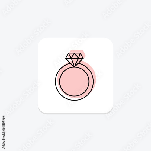 Diamond Flower Ring, vector, pixel perfect, illustrator file