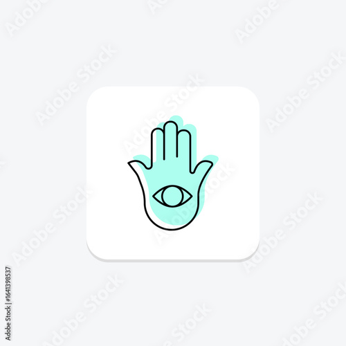 Hamsa Hand Pendant, vector, pixel perfect, illustrator file