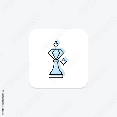 Diamond Chess Piece Pendant, vector, pixel perfect, illustrator file