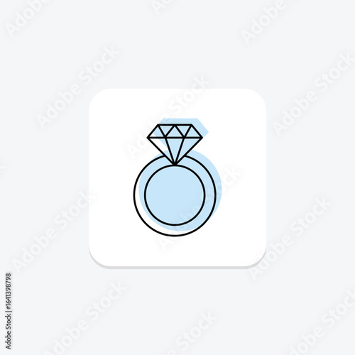 Tanzanite And Diamond Ring, vector, pixel perfect, illustrator file