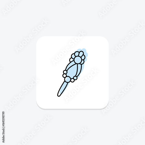 Pearl And Diamond Hairpin, vector, pixel perfect, illustrator file