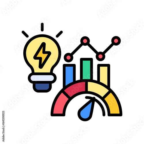 High Energy Consumption lineal color icon
