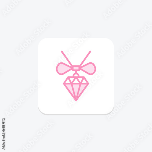 Diamond Bow Pendant, vector, pixel perfect, illustrator file