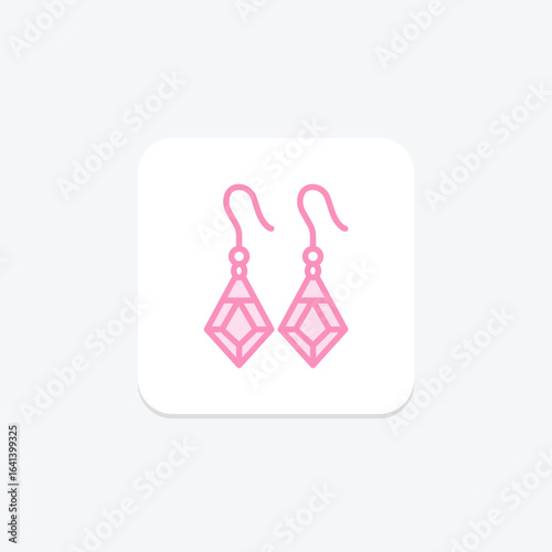 Citrine Earrings, vector, pixel perfect, illustrator file