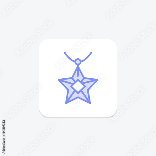 Diamond Star Pendant, vector, pixel perfect, illustrator file