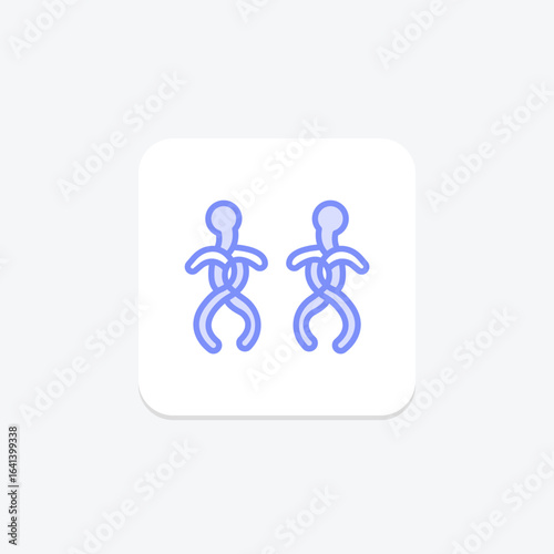 Gold Knot Earrings, vector, pixel perfect, illustrator file