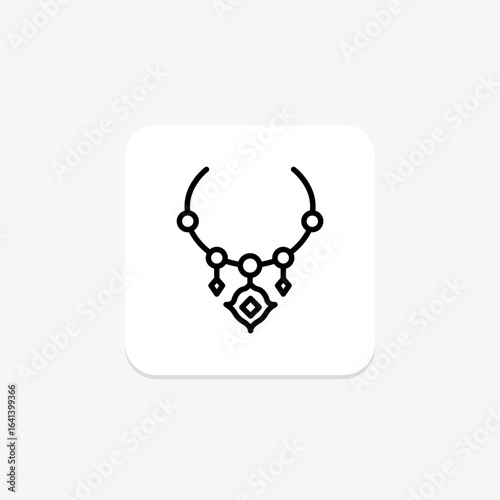Gold Charm Necklace, vector, pixel perfect, illustrator file