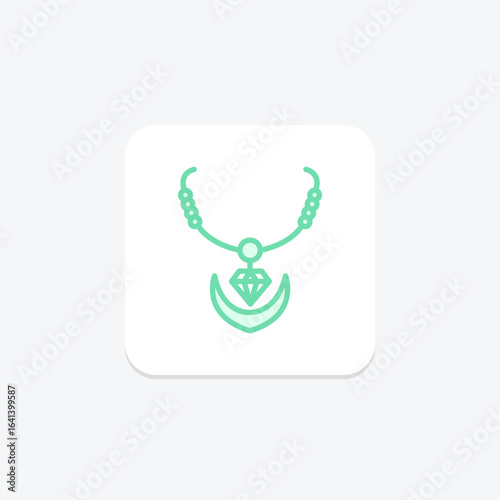 Diamond Anchor Necklace, vector, pixel perfect, illustrator file