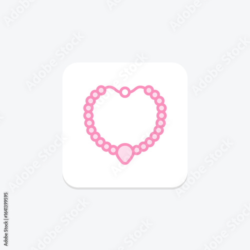 Pearl And Diamond Necklace, vector, pixel perfect, illustrator file