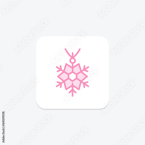 Diamond Snowflake Pendant, vector, pixel perfect, illustrator file