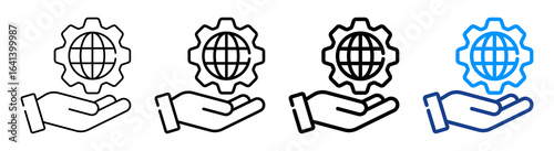 Internet Services Icon Multiple Outline Collection Set