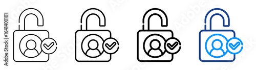 Access Control Icon Multiple Outline Collection Set