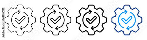 Automatically Icon Multiple Outline Collection Set