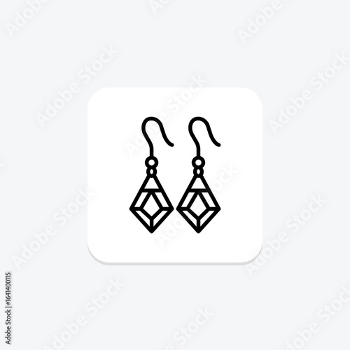 Citrine Earrings, vector, pixel perfect, illustrator file
