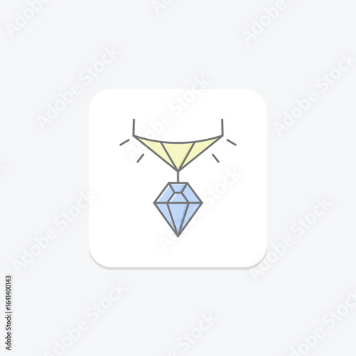 Diamond Bar Necklace, vector, pixel perfect, illustrator file