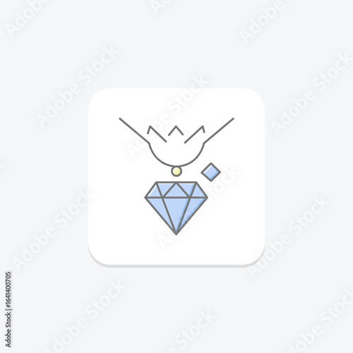 Diamond Crown Pendant, vector, pixel perfect, illustrator file