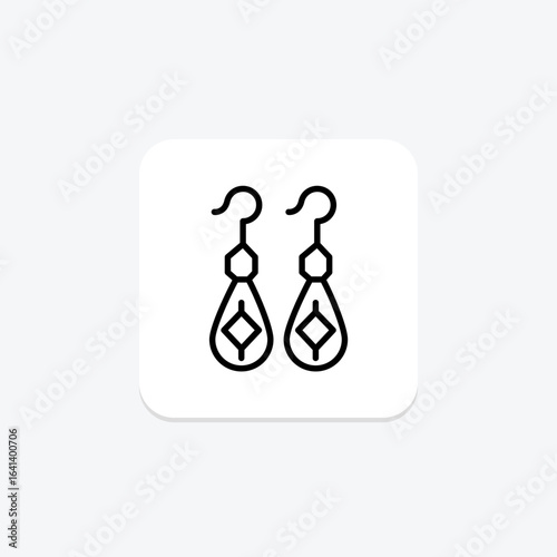 Ruby Earrings, vector, pixel perfect, illustrator file