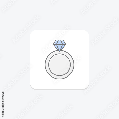 Emerald And Diamond Ring, vector, pixel perfect, illustrator file