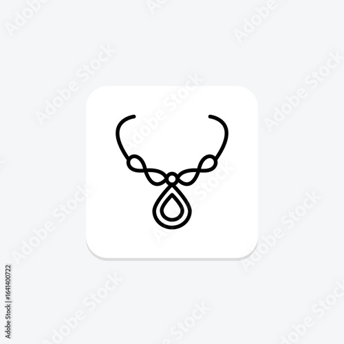 Silver Infinity Necklace, vector, pixel perfect, illustrator file