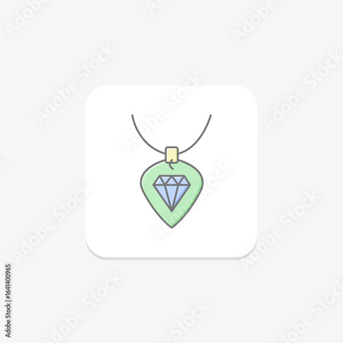 Diamond Guitar Pick Pendant, vector, pixel perfect, illustrator file