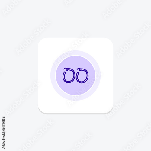Silver Hoop Earrings, vector, pixel perfect, illustrator file