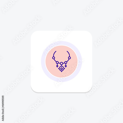 Gold Charm Necklace, vector, pixel perfect, illustrator file
