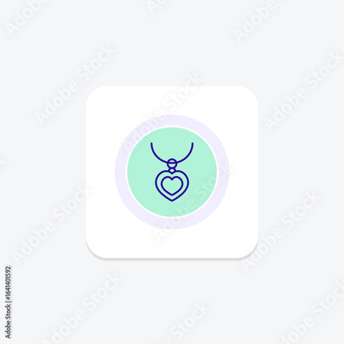 Locket Necklace, vector, pixel perfect, illustrator file