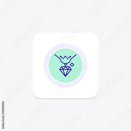 Diamond Crown Pendant, vector, pixel perfect, illustrator file