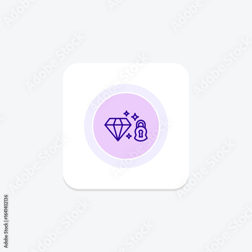 Diamond Lock And Key Set, vector, pixel perfect, illustrator file