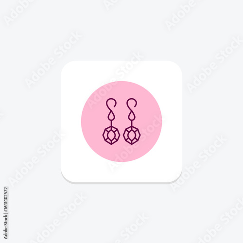 Amethyst Earrings, vector, pixel perfect, illustrator file