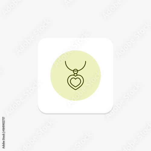 Locket Necklace, vector, pixel perfect, illustrator file