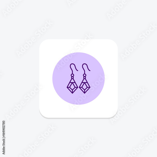 Citrine Earrings, vector, pixel perfect, illustrator file