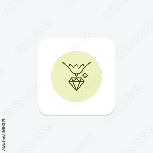 Diamond Crown Pendant, vector, pixel perfect, illustrator file