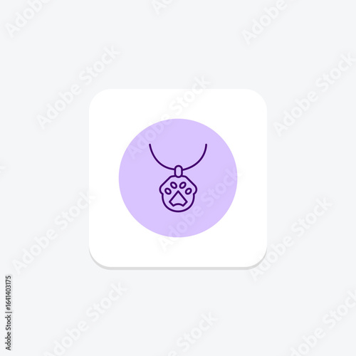 Diamond Paw Print Pendant, vector, pixel perfect, illustrator file